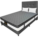 Combo Colchón y Base Cama Dublín Gris Doble 140 X 190 Cm Medio Firme Ortopedico e Hipoalergénico - Combos Habitacion | Bylmo