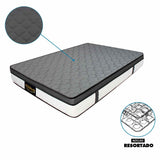 Combo Colchón y Base Cama Dublín Gris Doble 140 X 190 Cm Medio Firme Ortopedico e Hipoalergénico - Combos Habitacion | Bylmo