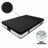 Combo Colchón y Base Cama Dublín Negro Doble 140 X 190 Cm Medio Firme Ortopedico e Hipoalergénico - Combos Habitacion | Bylmo