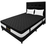 Combo Colchón y Base Cama Dublín Negro Semidoble 120 X 190 Cm Medio Firme Ortopedico e Hipoalergénico - Combos Habitacion | Bylmo