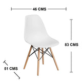 Combo Comedor y Sillas Comedus Duna 90 cm de Cuatro Puestos con Cuatro Sillas Blancas - Comedores | Bylmo