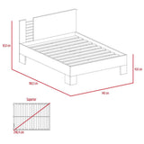 Combo Cama, Mesas de Noche y Rack para TV Doble 140 cm Rovere - Camas | Bylmo
