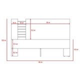 Combo Cama, Mesas de Noche y Rack para TV Doble 140 cm Rovere - Camas | Bylmo