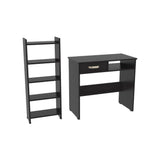 Combo Escritorio y Biblioteca Aplaus Wengue 40x100.8cm Con Un Cajón y con Organizador de Libros - Escritorios y Archivadores | Bylmo
