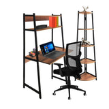 Combo Escritorio y Biblioteca Esquinera Look Amaretto 59 cm con Entrepaños - Escritorios y Archivadores | Bylmo