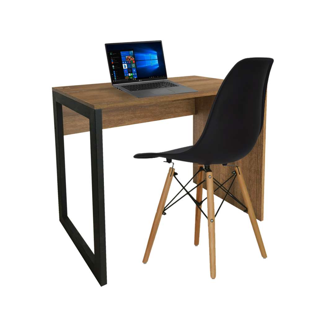 Combo Escritorio y Silla New York Amaretto 80 cm Minimalista - Escritorios y Archivadores | Bylmo
