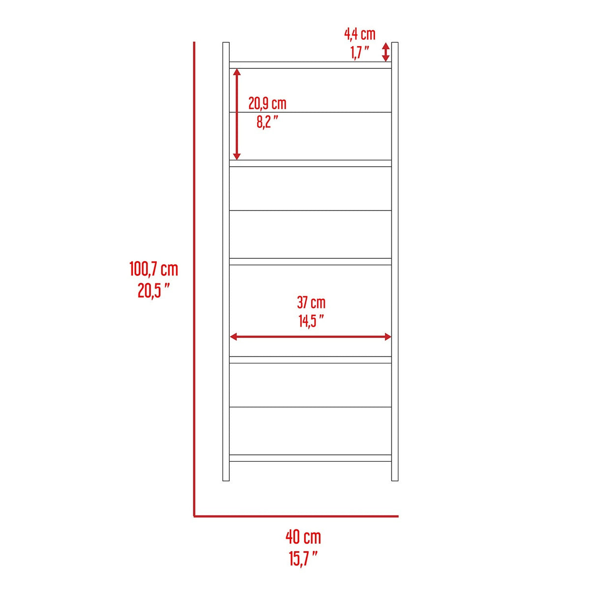 Combo Escritorio y Biblioteca Vizcaya Wengue 80 cm con un Cajón y Entrepaños - Combos Oficina | Bylmo