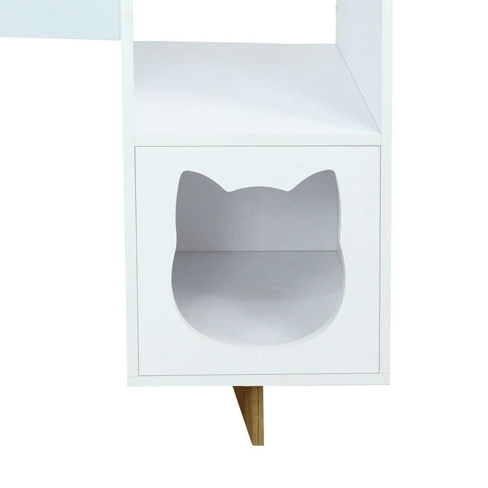 Combo Escritorio y Silla Basic Blanco 110 cm con Espacio para Mascota - Combos Oficina | Bylmo
