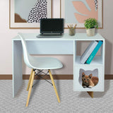Combo Escritorio y Silla Basic Blanco 110 cm con Espacio para Mascota - Combos Oficina | Bylmo