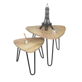 Combo Mesa de Centro y Mesa Auxiliar Shine Duna 60 cm Triangulares - Combos Sala | Bylmo