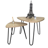 Combo Mesa de Centro y Mesa Auxiliar Shine Duna 60 cm Triangulares - Combos Sala | Bylmo