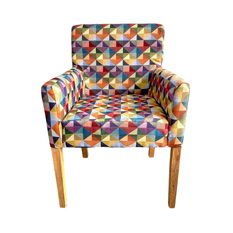 Combo Poltrona, Banqueta y Mesa Medicouch Multicolor 56 cm con Patas de Madera - Combos Sala | Bylmo