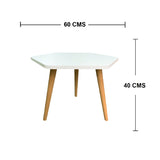 Combo Poltrona, Banqueta y Mesa Medicouch Multicolor 56 cm con Patas de Madera - Combos Sala | Bylmo