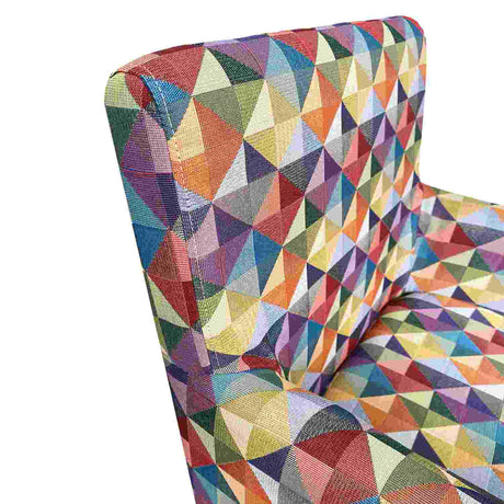 Combo Poltrona, Banqueta y Mesa Medicouch Multicolor 56 cm con Patas de Madera - Combos Sala | Bylmo