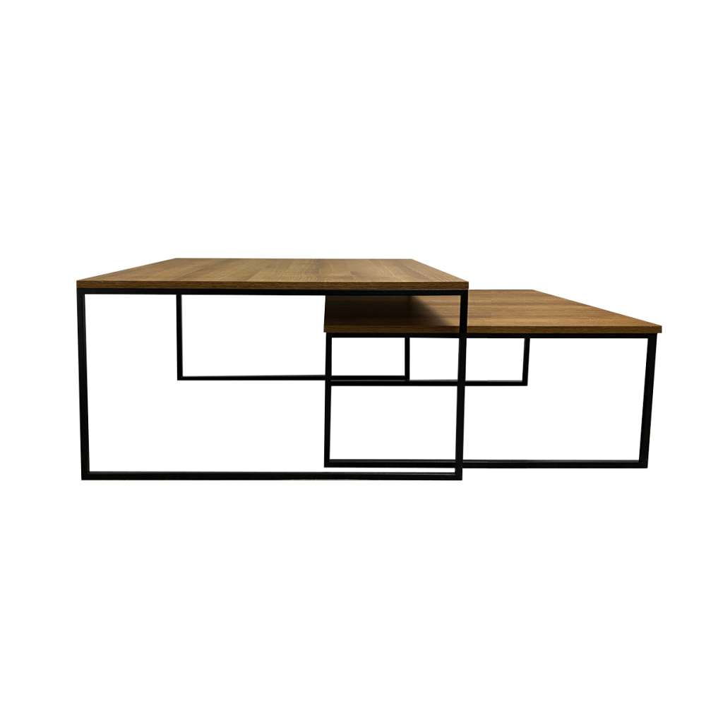 Combo Mesa de Centro y Puff York Miel 80 cm - Sofas | Bylmo