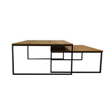 Combo Mesa de Centro y Puff York Miel 80 cm - Sofas | Bylmo