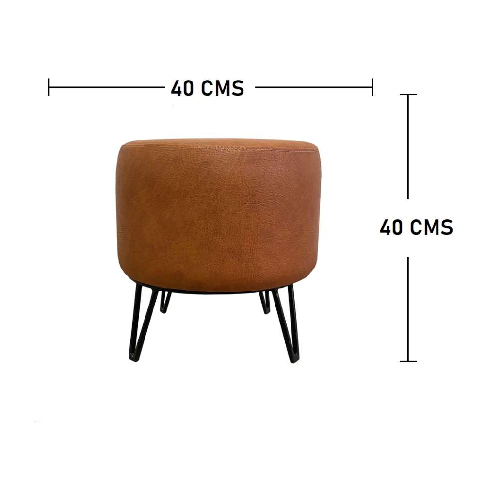 Combo Mesa de Centro y Puff York Miel 80 cm - Sofas | Bylmo