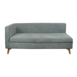 Combo Sofá Baúl Chaise Long Gris 163 cm con Mesa de Centro y Banqueta - Combos Sala | Bylmo