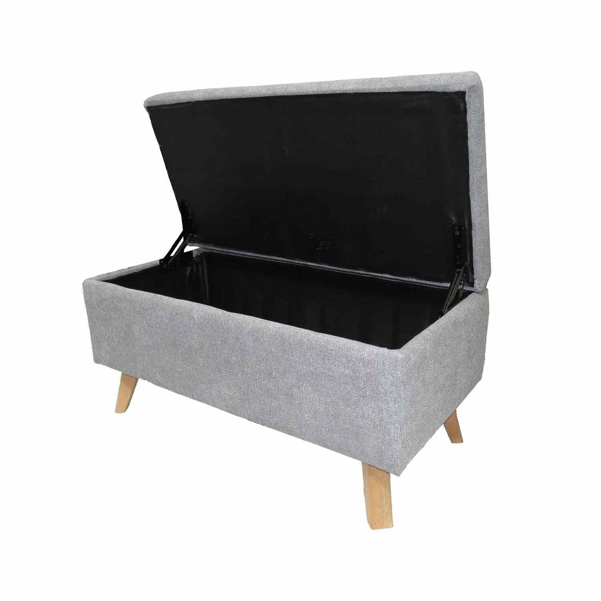 Combo Sofá Baúl Chaise Long Gris 163 cm con Puff y Banqueta Baúl - Combos Sala | Bylmo
