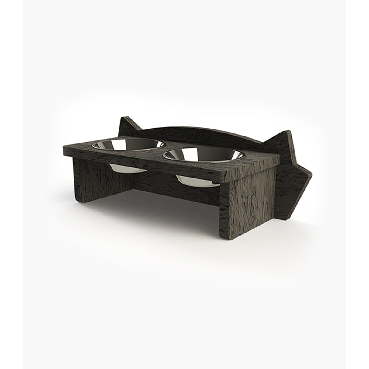 Comedero Mismicos 37 cm Negro Pequeño para Gatos - Muebles para Mascotas | Bylmo