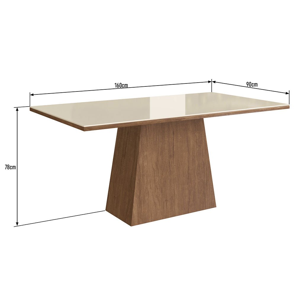 Comedor Arizona Canela 160 cm de Seis Puestos (Incluye Sillas) - Comedores | Bylmo