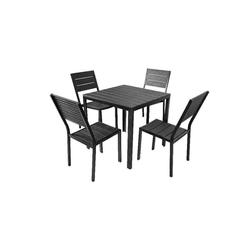 Comedor Luxe Negro 78 cm de Exterior Incluiye Sillas - Comedores | Bylmo