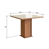 Comedor Hollywood Canela 90 cm de Cuatro Puestos (Incluye Sillas) - Comedores | Bylmo