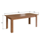 Comedor Lincoln Canela 180 cm de Ocho Puestos (Incluye Sillas) - Comedores | Bylmo