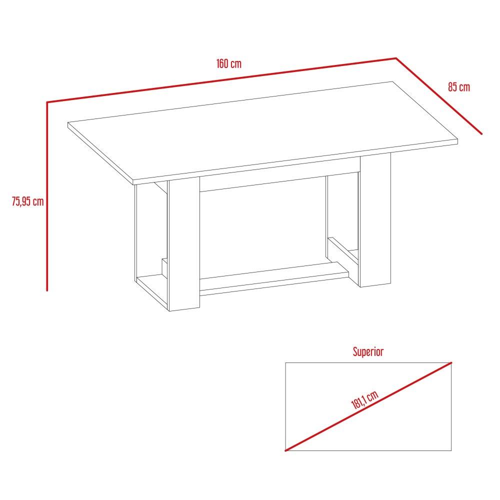 Comedor Nepal Rovere 160 cm de Cuatro Puestos - Comedores | Bylmo
