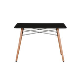 Comedor Norway Negro 120x70cm Rectangular de Cuatro Puestos y con Cuatro Sillas - Comedores | Bylmo