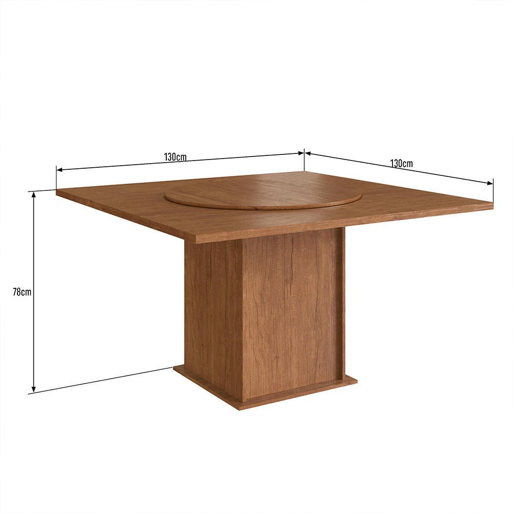 Comedor Pomona Canela 130 cm de Seis Puestos (Incluye Sillas) - Comedores | Bylmo