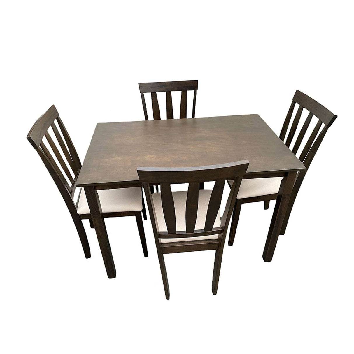 Comedor Salento Beige 110x74cm Rectangular de Cuatro Puestos y con Cuatro Sillas - Comedores | Bylmo