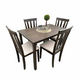 Comedor Salento Beige 110x74cm Rectangular de Cuatro Puestos y con Cuatro Sillas - Comedores | Bylmo