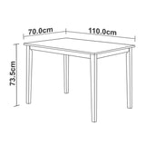 Comedor Salento Crema 110x74cm Rectangular de Cuatro Puestos y con Cuatro Sillas - Comedores | Bylmo
