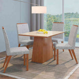 Comedor San Jose Canela 120 cm de Cuatro Puestos (Incluye Sillas) - Comedores | Bylmo