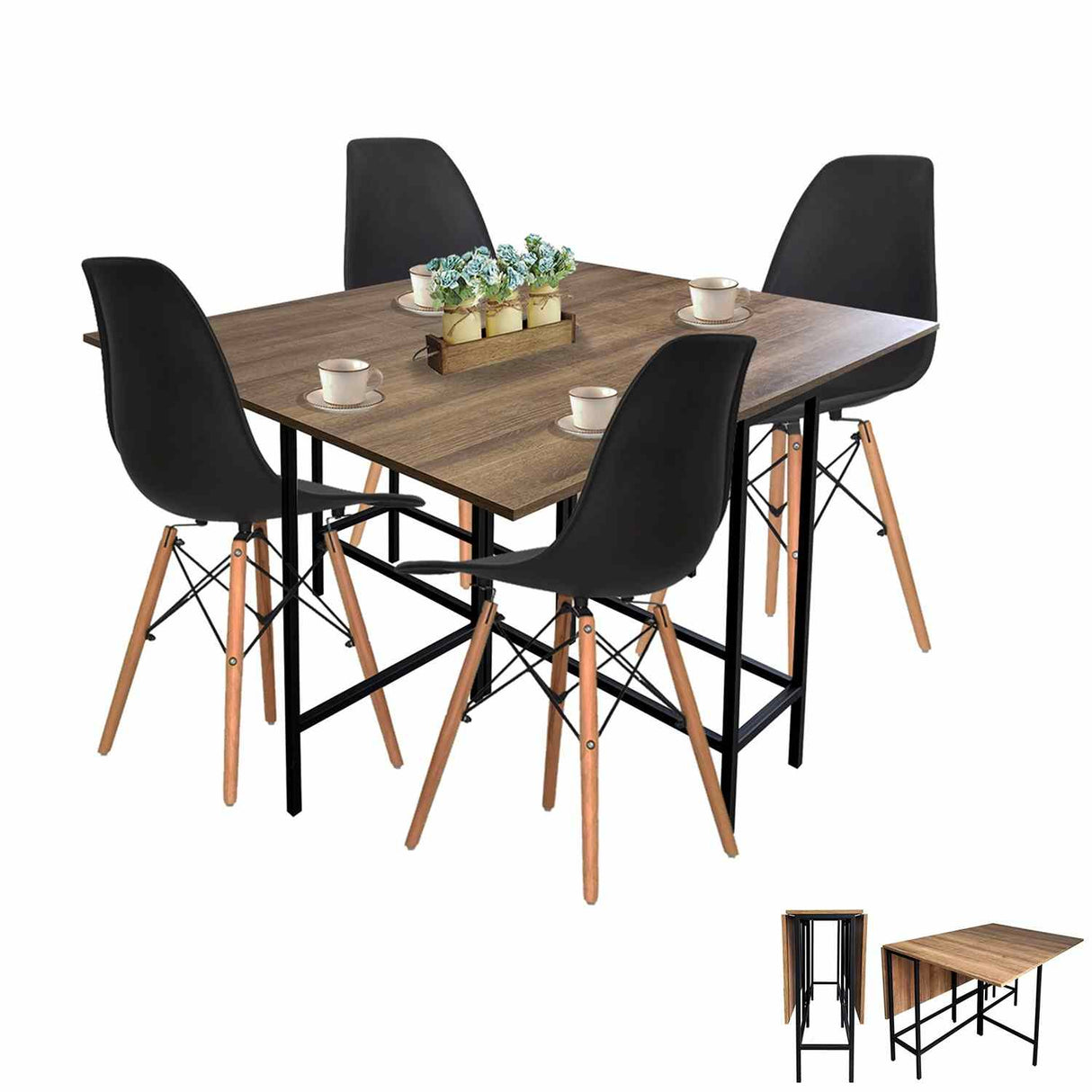 Comedor Star Amaretto 110 cm Plegable sin Sillas - Comedores | Bylmo