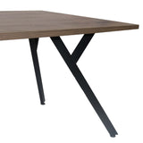 Comedor Stars Amaretto 140 cm con Seis Sillas Metálicas Negras - Combos Comedor | Bylmo