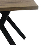 Comedor Stars Amaretto 140 cm con Seis Sillas Metálicas Negras - Combos Comedor | Bylmo