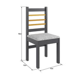 Comedor Vemtura Canela 114x78cm Rectangular de Cuatro Puestos y con Cuatro Sillas - Comedores | Bylmo