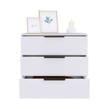 Cómoda Kaia Blanco 70x68.7cm De Tres Hileras con Tres Cajones - Cajoneras | Bylmo