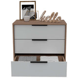Cómoda Kaia Plus Miel 70x68.7cm De Tres Hileras con Tres Cajones - Cajoneras | Bylmo