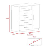 Cómoda Habano 91x88.6cm De Cuatro Hileras con Cuatro Cajones - Cajoneras | Bylmo