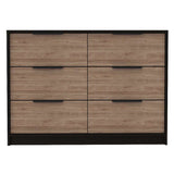Cómoda Kaia Wengue y Miel 107 cm con Cuatro Cajones y Dos Puertas - Cajoneras | Bylmo