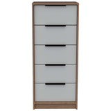 Cómoda Kaia Blanco 45x107.8cm De Cinco Hileras con Cinco Cajones - Cajoneras | Bylmo