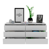 Cómoda Asteria Blanco 153x153cm De Tres Hileras con Tres Cajones - Cajoneras y Comodas | Bylmo