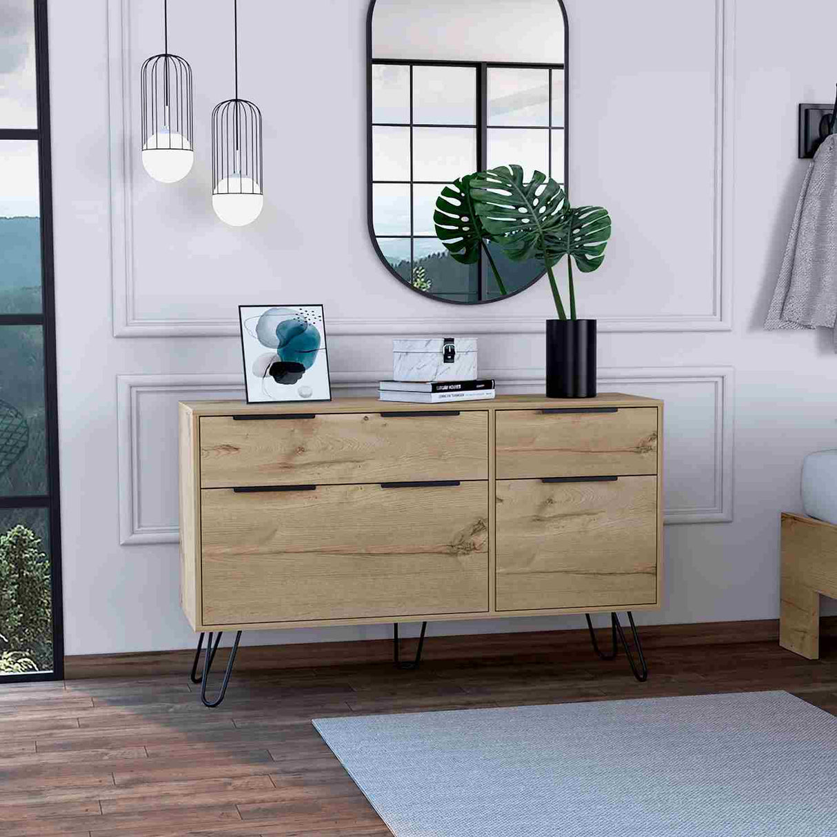 Cómoda Augusta Duna 120x74cm De Cuatro Hileras con Cuatro Cajones - Cajoneras y Comodas | Bylmo