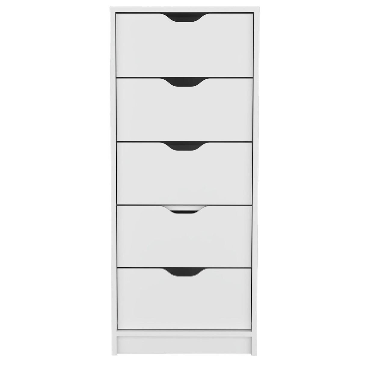 Cómoda Basilea Blanco 45x108cm De Cinco Hileras con Cinco Cajones - Cajoneras y Comodas | Bylmo