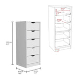 Cómoda Basilea Blanco 45x108cm De Cinco Hileras con Cinco Cajones - Cajoneras y Comodas | Bylmo
