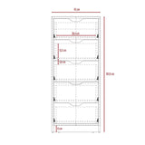 Cómoda Basilea Duna 45x108cm De Cinco Hileras con Cinco Cajones - Cajoneras y Comodas | Bylmo