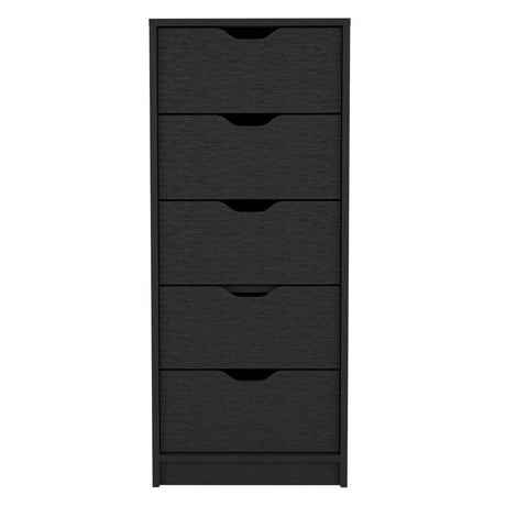 Cómoda Basilea Wengue 45x108cm De Cinco Hileras con Cinco Cajones - Cajoneras y Comodas | Bylmo